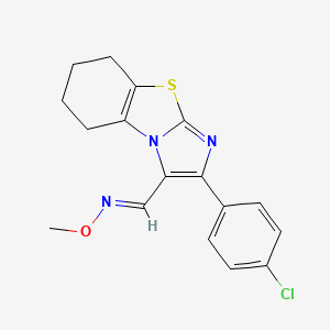 2-(4-chlorophenyl)-5,6,7,8-tetrahydroimidazo[2,1-b][1,3]benzothiazole-3-carbaldehyde O-methyloxime