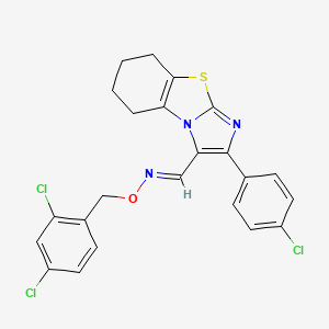 2-(4-chlorophenyl)-5,6,7,8-tetrahydroimidazo[2,1-b][1,3]benzothiazole-3-carbaldehyde O-(2,4-dichlorobenzyl)oxime