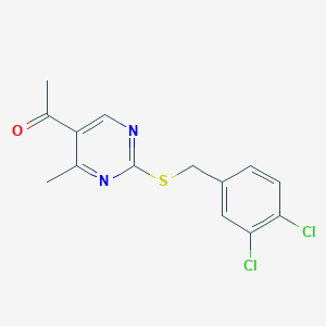 1-{2-[(3,4-Dichlorobenzyl)sulfanyl]-4-methyl-5-pyrimidinyl}-1-ethanone