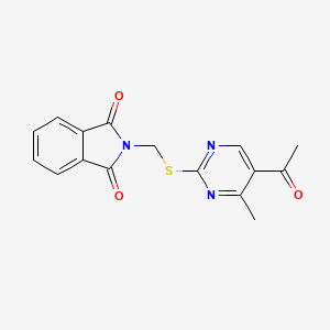 2-{[(5-acetyl-4-methyl-2-pyrimidinyl)sulfanyl]methyl}-1H-isoindole-1,3(2H)-dione