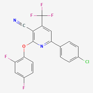 6-(4-Chlorophenyl)-2-(2,4-difluorophenoxy)-4-(trifluoromethyl)pyridine-3-carbonitrile