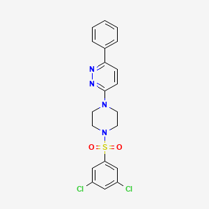 molecular formula C20H18Cl2N4O2S B3037495 3-{4-[(3,5-Dichlorophenyl)sulfonyl]piperazino}-6-phenylpyridazine CAS No. 478077-50-8