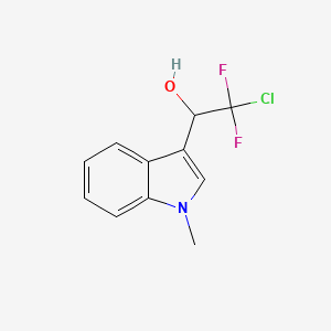 molecular formula C11H10ClF2NO B3037498 2-chloro-2,2-difluoro-1-(1-methyl-1H-indol-3-yl)-1-ethanol CAS No. 478079-32-2