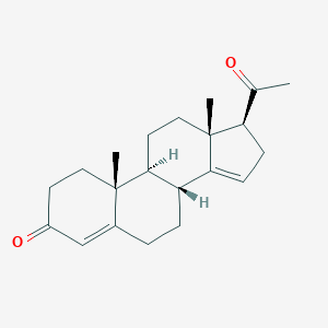 molecular formula C21H28O2 B030375 (8R,9S,10R,13R,17S)-17-acetyl-10,13-dimethyl-1,2,6,7,8,9,11,12,16,17-decahydrocyclopenta[a]phenanthren-3-one CAS No. 24377-08-0