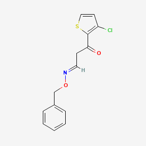 molecular formula C14H12ClNO2S B3037504 3-(3-chloro-2-thienyl)-3-oxopropanal O-benzyloxime CAS No. 478080-16-9