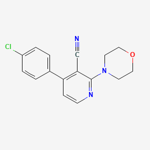 molecular formula C16H14ClN3O B3037506 4-(4-Chlorophenyl)-2-morpholinonicotinonitrile CAS No. 478080-41-0