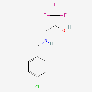 molecular formula C10H11ClF3NO B3037511 3-{[(4-Chlorophenyl)methyl]amino}-1,1,1-trifluoropropan-2-ol CAS No. 478081-30-0
