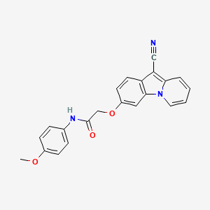 2-[(10-cyanopyrido[1,2-a]indol-3-yl)oxy]-N-(4-methoxyphenyl)acetamide