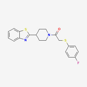 1-[4-(1,3-Benzothiazol-2-yl)piperidino]-2-[(4-fluorophenyl)sulfanyl]-1-ethanone