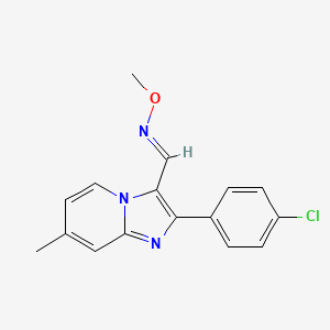2-(4-chlorophenyl)-7-methylimidazo[1,2-a]pyridine-3-carbaldehyde O-methyloxime