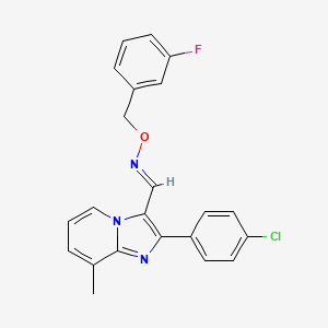 2-(4-chlorophenyl)-8-methylimidazo[1,2-a]pyridine-3-carbaldehyde O-(3-fluorobenzyl)oxime