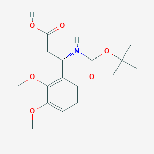 molecular formula C16H23NO6 B3037603 Boc-(S)-3-Amino-3-(2,3-dimethoxy-phenyl)-propionic acid CAS No. 499995-83-4