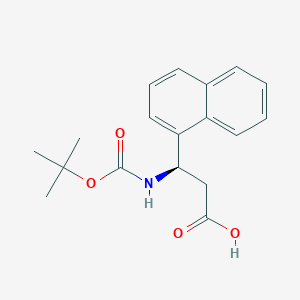 molecular formula C18H21NO4 B3037607 Boc-(R)-3-Amino-3-(1-naphthyl)-propionic acid CAS No. 500789-00-4
