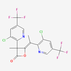 (4Z)-3-[3-chloro-5-(trifluoromethyl)pyridin-2-yl]-4-[1-[3-chloro-5-(trifluoromethyl)pyridin-2-yl]ethylidene]-3-methyloxetan-2-one