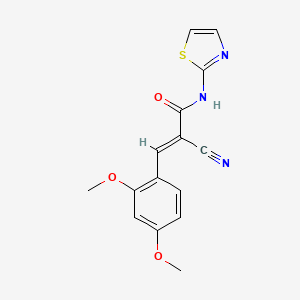 molecular formula C15H13N3O3S B3037714 (2E)-2-cyano-3-(2,4-dimethoxyphenyl)-N-(1,3-thiazol-2-yl)prop-2-enamide CAS No. 556048-19-2