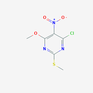 4-Chloro-6-methoxy-2-(methylthio)-5-nitropyrimidine