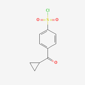 molecular formula C10H9ClO3S B3037739 4-(Cyclopropanecarbonyl)benzenesulfonyl chloride CAS No. 57190-05-3