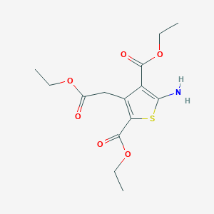 molecular formula C14H19NO6S B3037752 Diethyl 5-amino-3-(2-ethoxy-2-oxoethyl)-thiophene-2,4-dicarboxylate CAS No. 58168-14-2