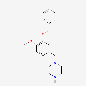 molecular formula C19H24N2O2 B3037763 1-[3-(Benzyloxy)-4-methoxybenzyl]piperazine CAS No. 586994-72-1