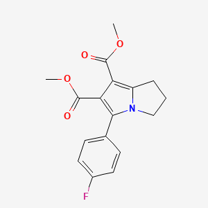 molecular formula C17H16FNO4 B3037806 dimethyl 5-(4-fluorophenyl)-2,3-dihydro-1H-pyrrolizine-6,7-dicarboxylate CAS No. 62522-97-8