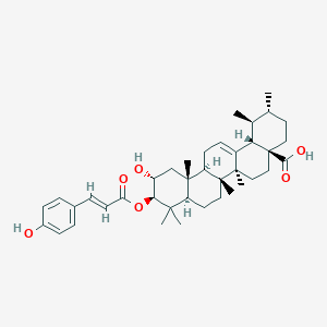 B3037828 3beta-[[(E)-3-(4-Hydroxyphenyl)propenoyl]oxy]-2alpha-hydroxyurs-12-ene-28-oic acid CAS No. 63303-42-4