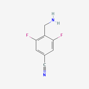molecular formula C8H6F2N2 B3037829 4-(Aminomethyl)-3,5-difluorobenzonitrile CAS No. 633336-81-9