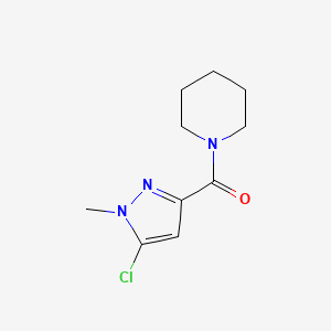 molecular formula C10H14ClN3O B3037865 1-[(5-Chloro-1-methyl-1H-pyrazol-3-yl)carbonyl]piperidine CAS No. 648408-71-3