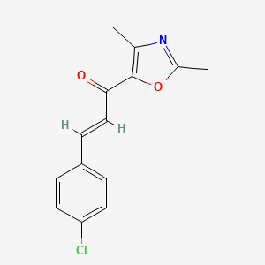 B3037869 3-(4-Chlorophenyl)-1-(2,4-dimethyl-1,3-oxazol-5-yl)prop-2-en-1-one CAS No. 649699-16-1
