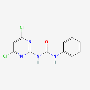 molecular formula C11H8Cl2N4O B3037872 1-(4,6-Dichloropyrimidin-2-yl)-3-phenylurea CAS No. 65004-55-9