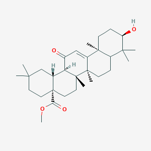 molecular formula C31H48O4 B3037873 (4aS,6aR,6bS,10R,12aS,14aR,14bR)-methyl 10-hydroxy-2,2,6a,6b,9,9,12a-heptamethyl-14-oxo-1,2,3,4,4a,5,6,6a,6b,7,8,8a,9,10,11,12,12a,14,14a,14b-icosahydropicene-4a-carboxylate CAS No. 65023-19-0