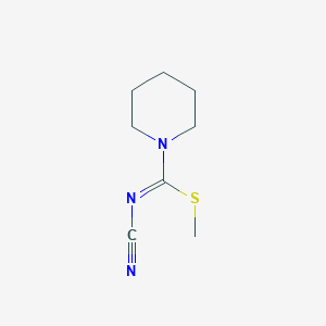 molecular formula C8H13N3S B3037877 methyl N-cyanopiperidine-1-carbimidothioate CAS No. 65159-19-5