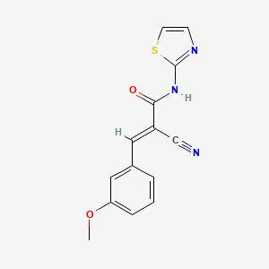 molecular formula C14H11N3O2S B3037915 (2E)-2-cyano-3-(3-methoxyphenyl)-N-(1,3-thiazol-2-yl)prop-2-enamide CAS No. 667413-70-9
