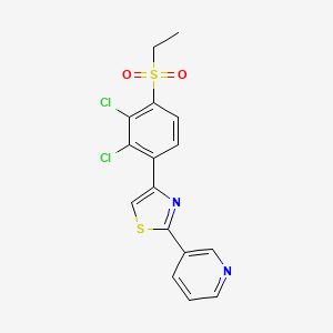 3-{4-[2,3-Dichloro-4-(ethylsulfonyl)phenyl]-1,3-thiazol-2-yl}pyridine