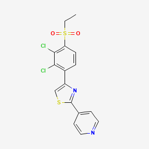 4-{4-[2,3-Dichloro-4-(ethylsulfonyl)phenyl]-1,3-thiazol-2-yl}pyridine