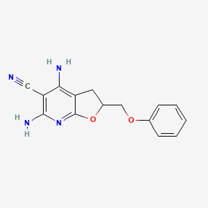 4,6-Diamino-2-(phenoxymethyl)-2,3-dihydrofuro[2,3-b]pyridine-5-carbonitrile