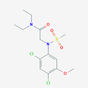 2-[2,4-dichloro-5-methoxy(methylsulfonyl)anilino]-N,N-diethylacetamide