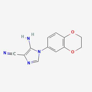 5-amino-1-(2,3-dihydro-1,4-benzodioxin-6-yl)-1H-imidazole-4-carbonitrile