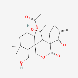 [7-Hydroxy-3'-(hydroxymethyl)-4',4'-dimethyl-10-methylidene-2,11-dioxospiro[3-oxatricyclo[7.2.1.01,6]dodecane-5,2'-cyclohexane]-1'-yl] acetate