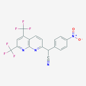 2-[5,7-Bis(trifluoromethyl)-1,8-naphthyridin-2-yl]-2-(4-nitrophenyl)acetonitrile
