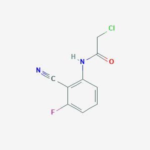 molecular formula C9H6ClFN2O B3037961 N1-(2-cyano-3-fluorophenyl)-2-chloroacetamide CAS No. 680214-42-0