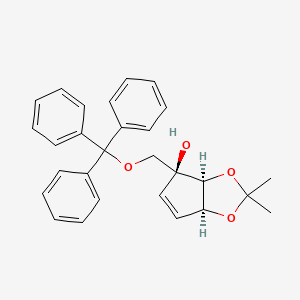 B3037965 (3aS,4S,6aS)-2,2-dimethyl-4-((trityloxy)methyl)-4,6a-dihydro-3aH-cyclopenta[d][1,3]dioxol-4-ol CAS No. 681854-00-2