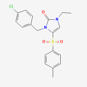 3-(4-chlorobenzyl)-1-ethyl-4-[(4-methylphenyl)sulfonyl]-1,3-dihydro-2H-imidazol-2-one