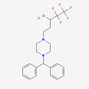 5-(4-Benzhydrylpiperazino)-1,1,1,2,2-pentafluoro-3-pentanol