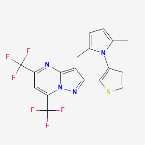 2-[3-(2,5-dimethyl-1H-pyrrol-1-yl)-2-thienyl]-5,7-bis(trifluoromethyl)pyrazolo[1,5-a]pyrimidine
