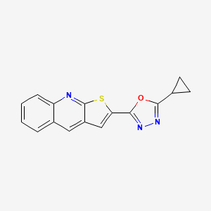 2-(5-Cyclopropyl-1,3,4-oxadiazol-2-yl)thieno[2,3-b]quinoline