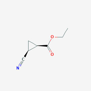 molecular formula C7H9NO2 B3038023 ethyl (1R,2S)-2-cyanocyclopropane-1-carboxylate CAS No. 699-23-0