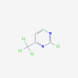 molecular formula C5H2Cl4N2 B3038027 2-Chloro-4-(trichloromethyl)pyrimidine CAS No. 701-28-0