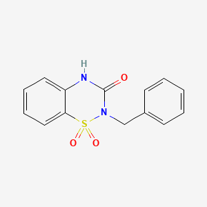 molecular formula C14H12N2O3S B3038063 2-benzyl-2H-1,2,4-benzothiadiazin-3(4H)-one 1,1-dioxide CAS No. 72357-88-1