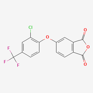 molecular formula C15H6ClF3O4 B3038110 5-(2-Chloro-4-(trifluoromethyl)phenoxy)isobenzofuran-1,3-dione CAS No. 74861-12-4