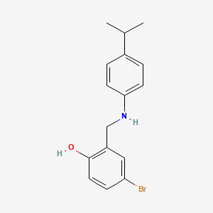 molecular formula C16H18BrNO B3038134 4-Bromo-2-[(4-isopropylanilino)methyl]benzenol CAS No. 763131-37-9